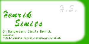 henrik simits business card